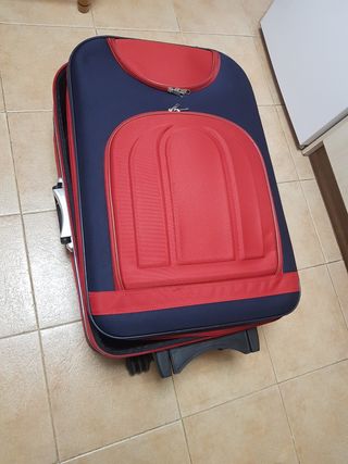 Maleta grande azul y roja