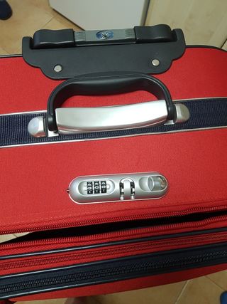 Maleta grande azul y roja