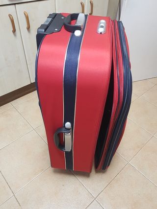Maleta grande azul y roja