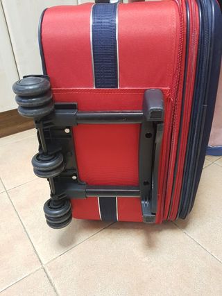 Maleta grande azul y roja