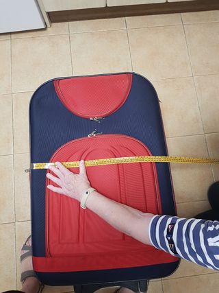 Maleta grande azul y roja