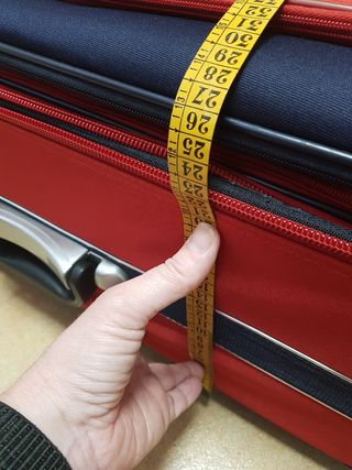 Maleta grande azul y roja