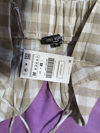 Vestido cuadros beige NNWM WOMAN