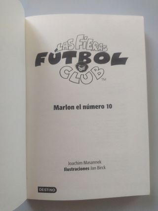 Libro "Marlon, el número 10: Las Fieras del Fútbol