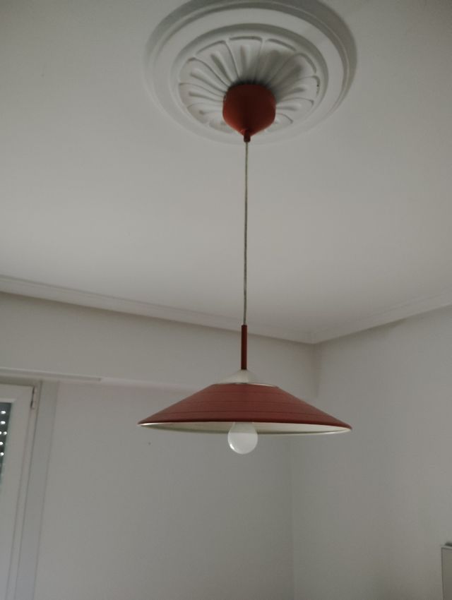 Lampara techo vintage naranja