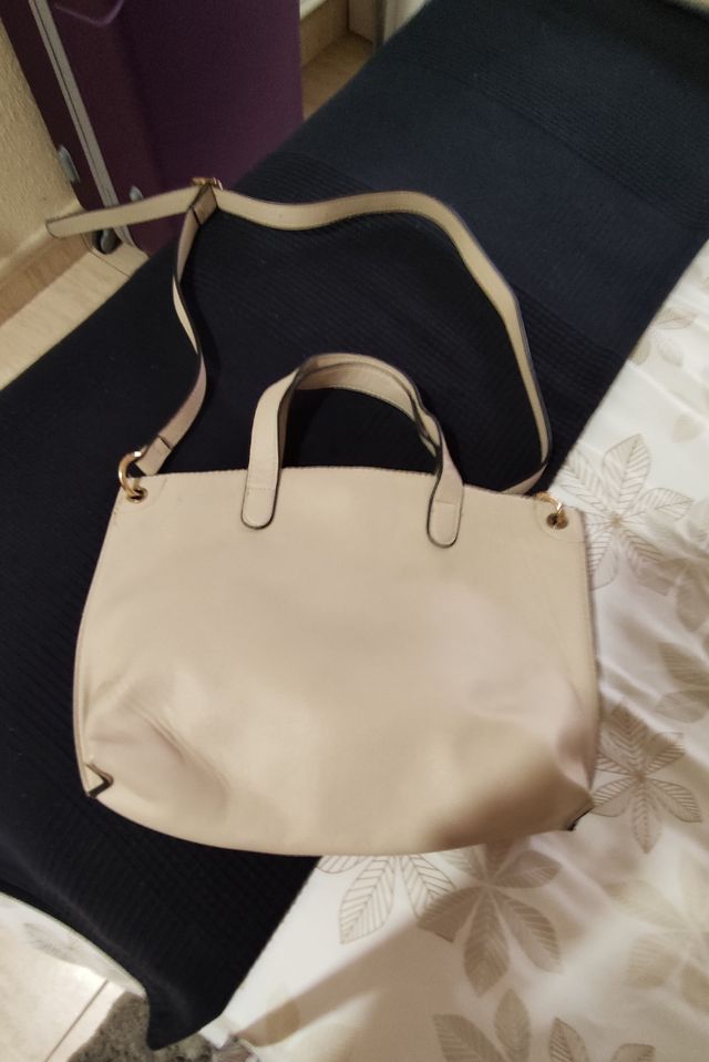 Bolso beige hombro