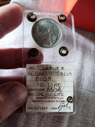 10 Lire 1927 Biga Regno d'Italia
