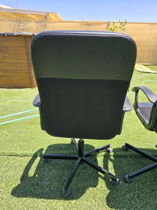 3 sillas oficina giratorias - piel sintética