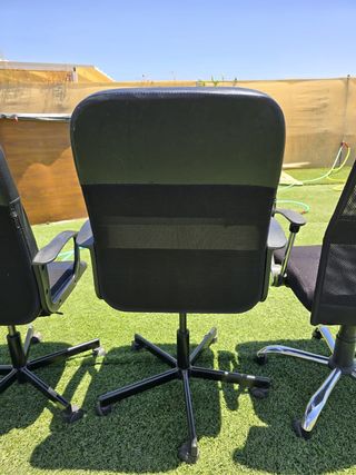 3 sillas oficina giratorias - piel sintética