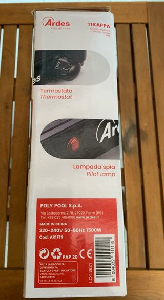 Fornello elettrico Ardes Tikappa IF19