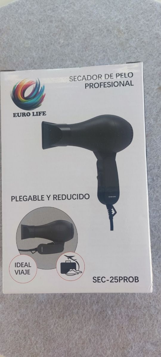 Secador Pelo Plegable Euro Life
