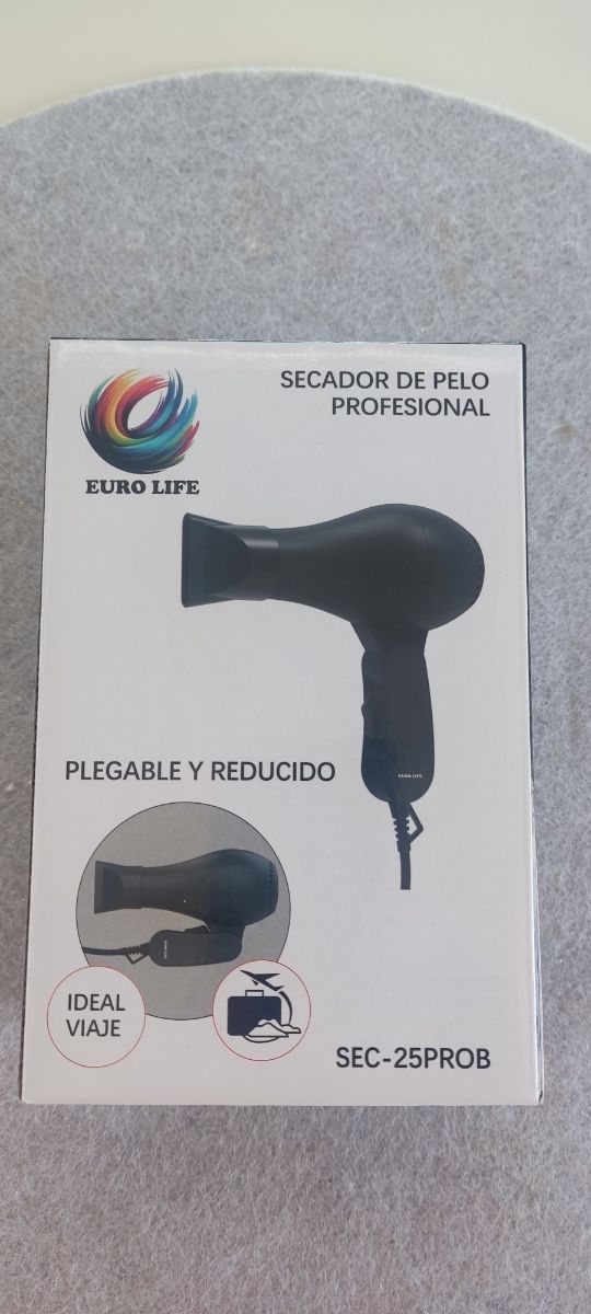 Secador Pelo Plegable Euro Life