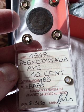10 Centesimi 1919 - Rara Ape