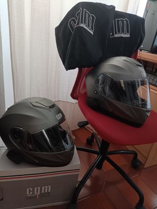 2 Cascos moto CGM modular