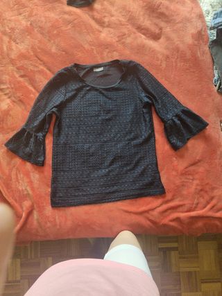 Blusa negra encaje - Talla M