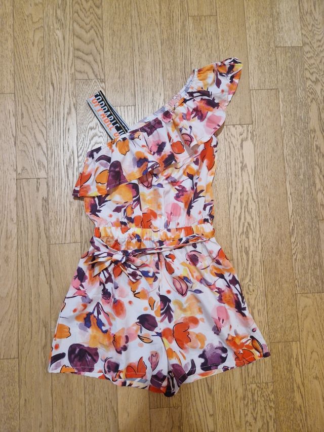 Fresco vestito monospalla floreale Blukids tg.9-10