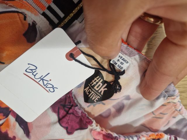 Fresco vestito monospalla floreale Blukids tg.9-10