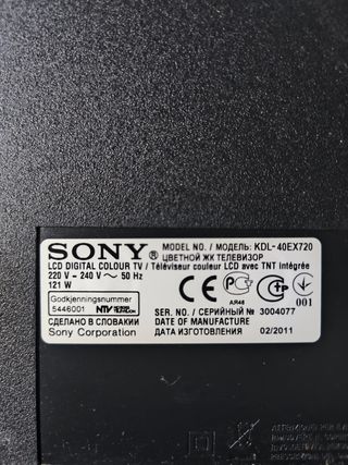 Botonera Sony KDL-40EX720
