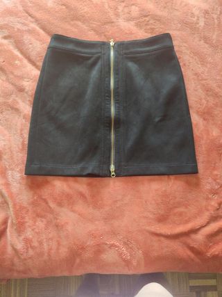 Falda negra ante - Mini