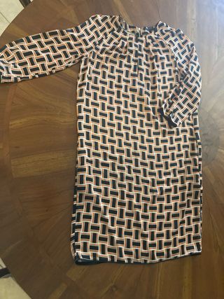 Vestito midi - Nero Arancio