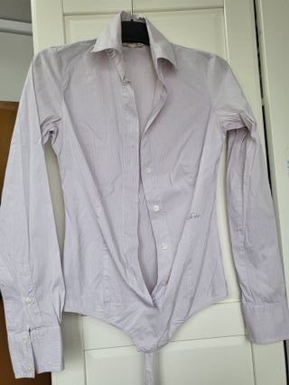 Blusa donna lilla e bianco a Body