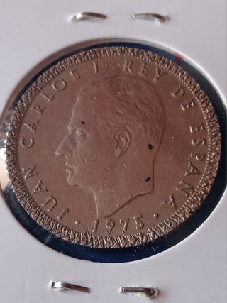 Moneda 25 Ptas España 1975 *77. Artesanal