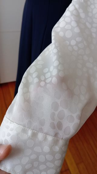 Blusa blanca brillo vintage. Nueva.