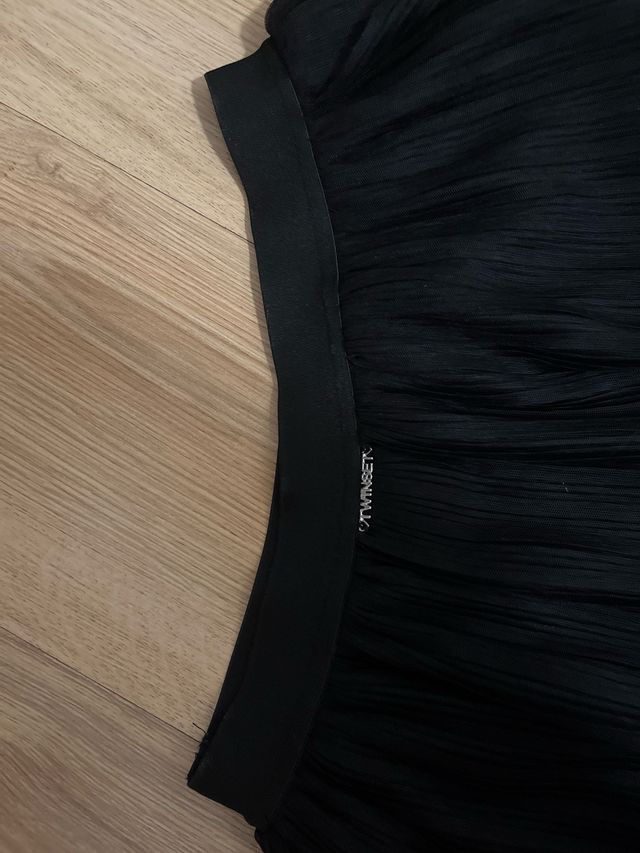 Shorts Twenset bambina plissettati neri