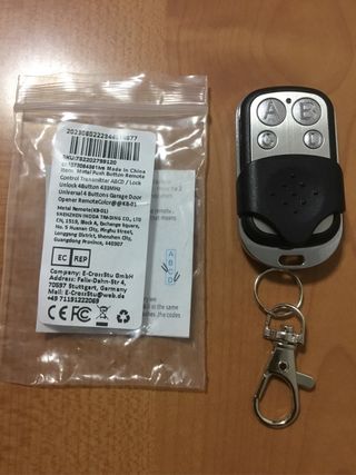 Mando garaje 433Mhz - Programable 4 botones