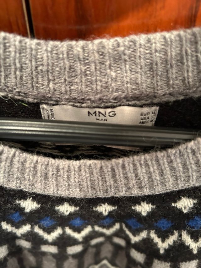 Jersey Mango gris y azul