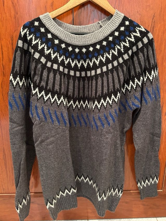 Jersey Mango gris y azul