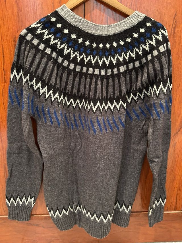 Jersey Mango gris y azul