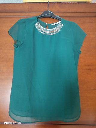Blusa Zara verde - Talla M