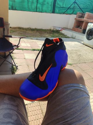 Zapatillas Nike Air Flightposite Azul-Naranja