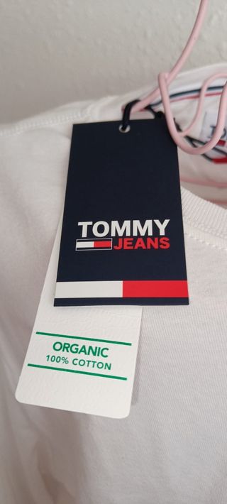 Camiseta Tommy Hilfiger blanca - L manga larga
