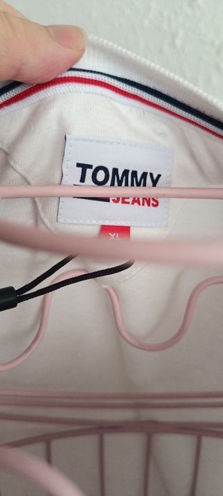 Camiseta Tommy Hilfiger blanca - L manga larga