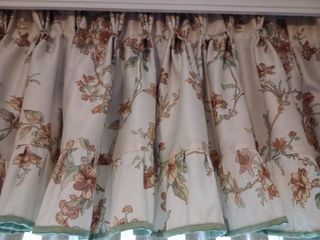 2 Cortinas estampadas beige con Bando