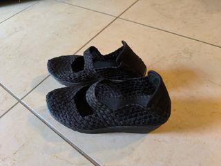 Scarpe donna nere - Zeppe intrecciate