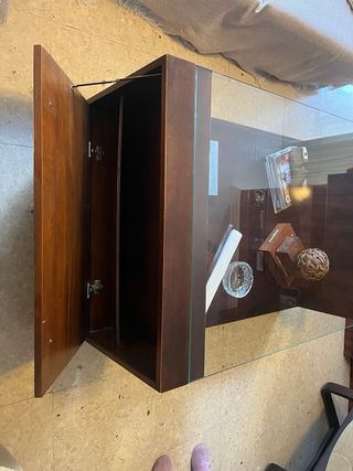 Mesa centro cristal madera. SE ACEPTAN OFERTAS