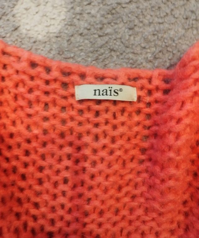 Cárdigan naïs naranja - Talla única.