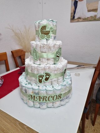Tarta pañales bebé - regalo original