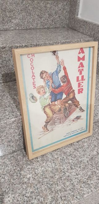 Cartel publicitario Amatller chocolate