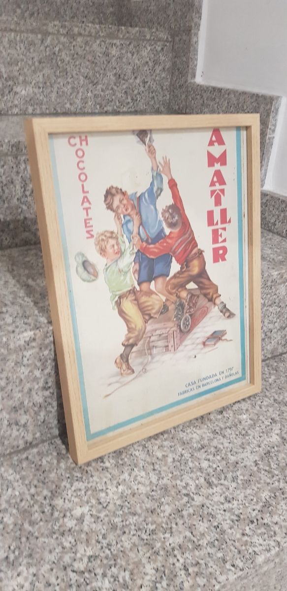Cartel publicitario Amatller chocolate