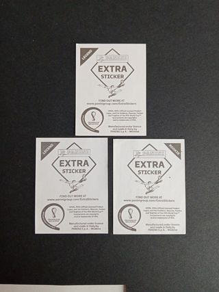 3 Stickers Panini Qatar Neymar Bellingham Ali