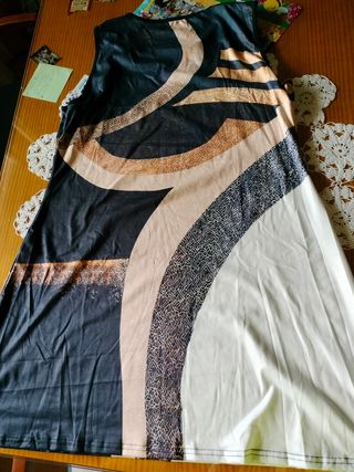Vestido negro y beige XXL
