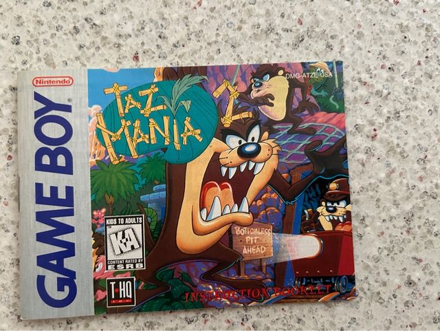 Manual Taz-Mania Game Boy