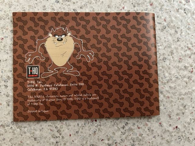 Manual Taz-Mania Game Boy