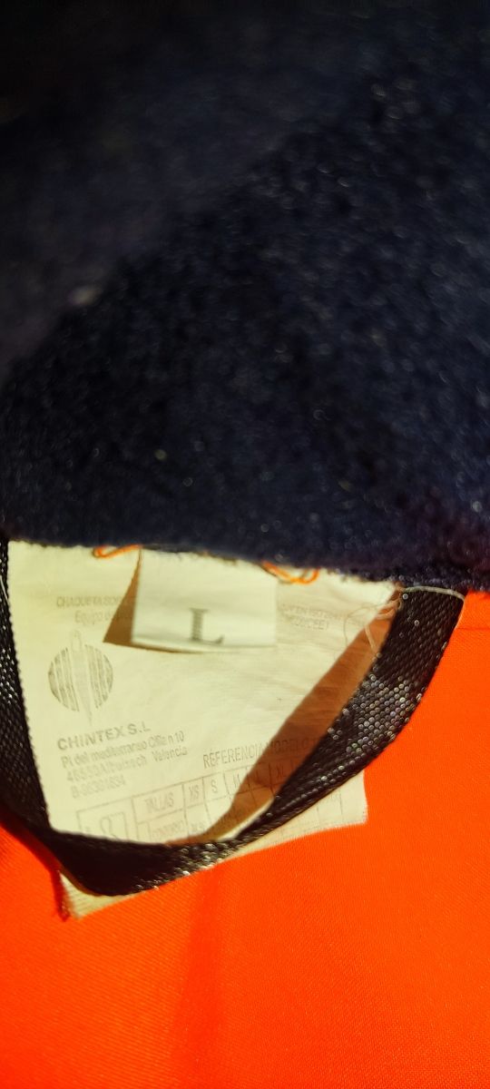 Chaqueta L trabajo naranja y negra