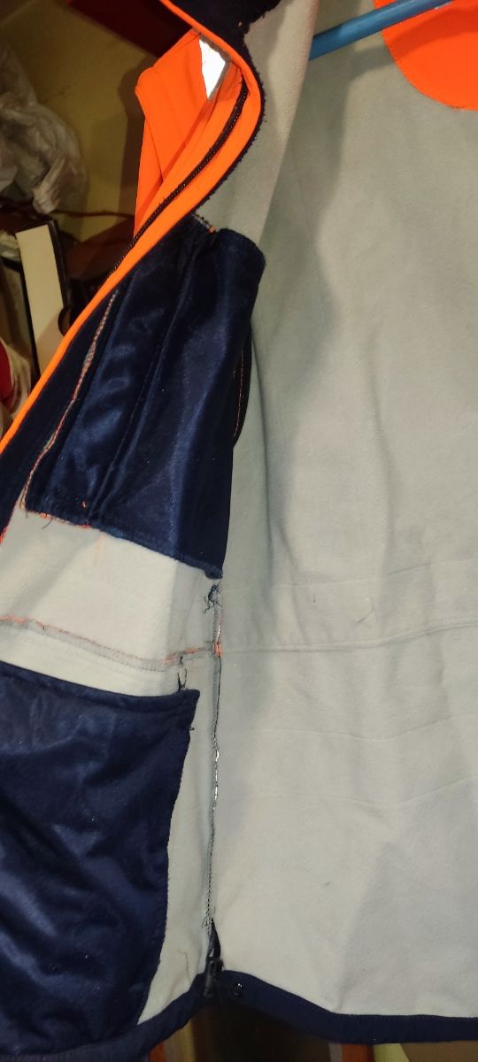 Chaqueta L trabajo naranja y negra