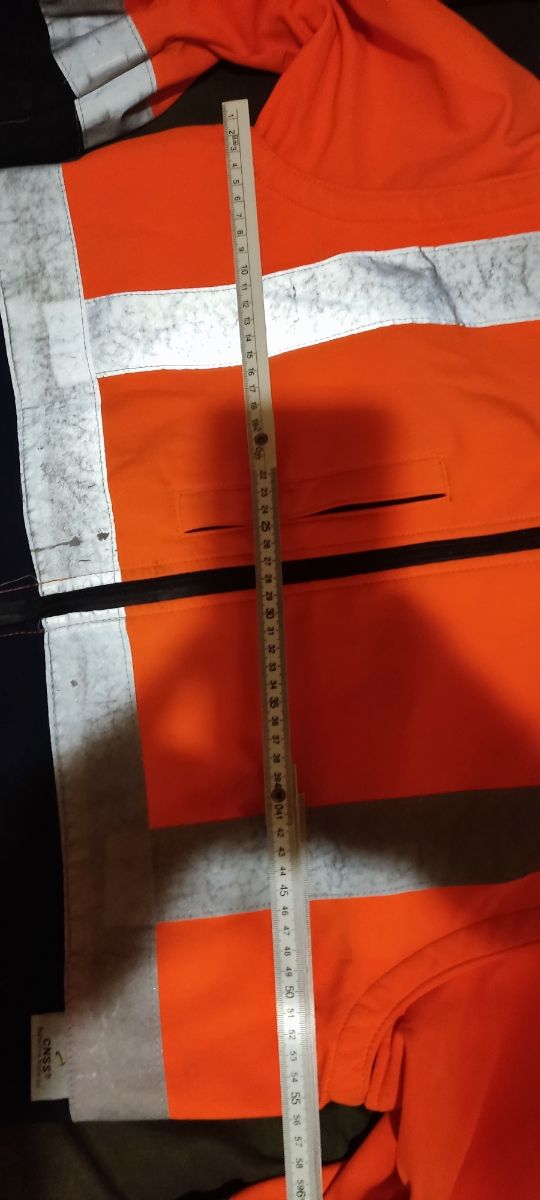 Chaqueta L trabajo naranja y negra